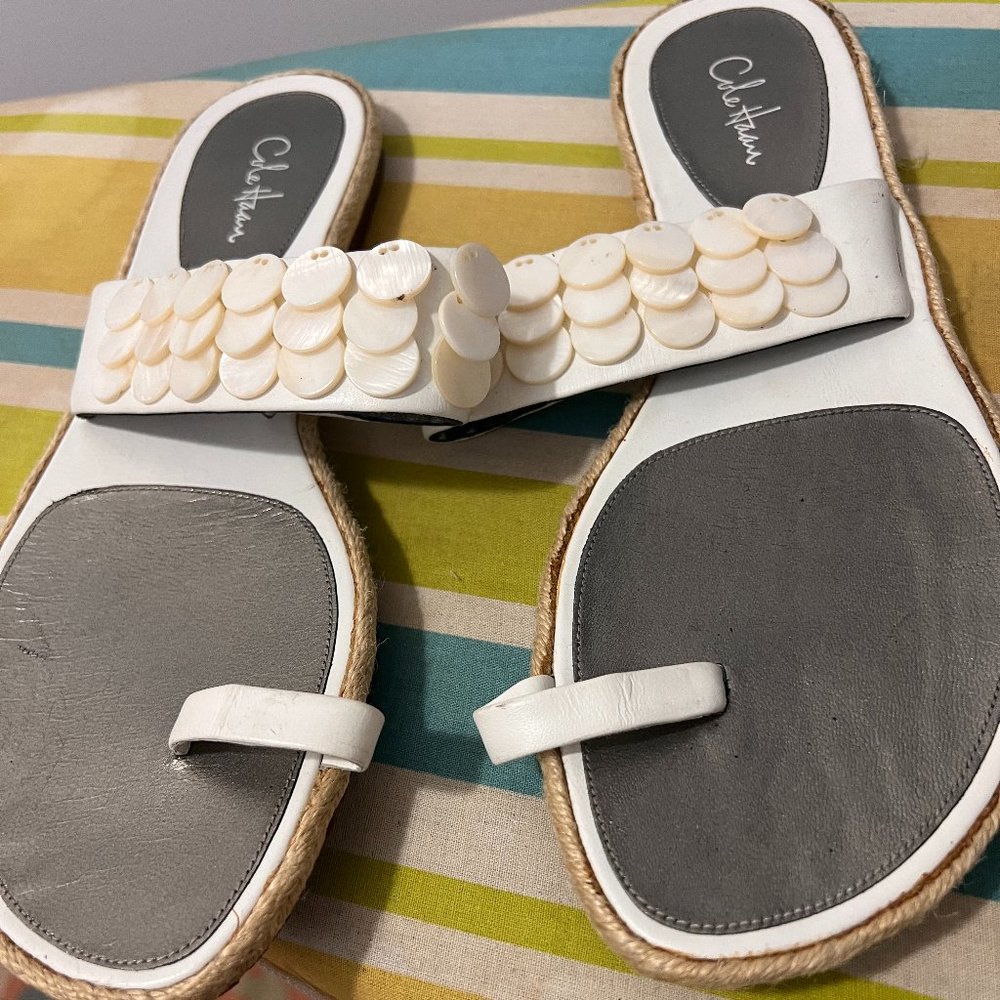 Cole Haan Slides Sandals size 8 white